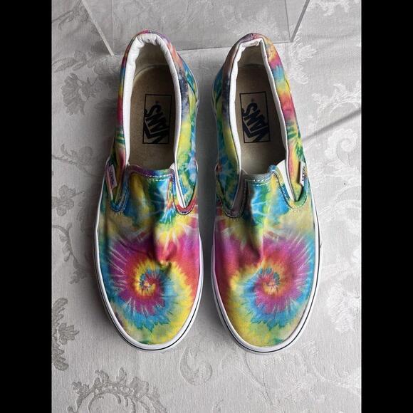 Vans Unisex Adult Shoes Womens Size 8.5 Mens Size 7 Tie Dye Slip On Sneaker - Picture 3 of 9